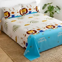 Story@Home Kids Double Bed Bedsheet Set – 180 TC Cotton Blend