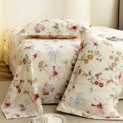 Story@Home King Size Bedsheet | Cloud Cotton Flatsheet King Size with Two Pillow