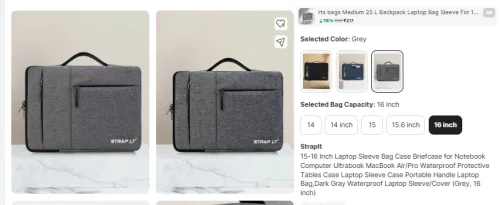 Image of Straplt 15-16 Inch Laptop Sleeve Bag Case 