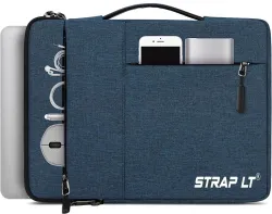 Straplt 16-Inch Laptop Sleeve | Waterproof with Handle | Blue