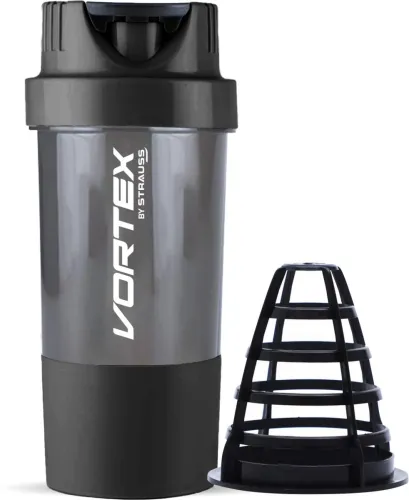 Image of Strauss 500 ml Plastic Shaker (Pack of 1, Black)