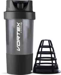 Strauss 500 ml Plastic Shaker (Pack of 1, Black)