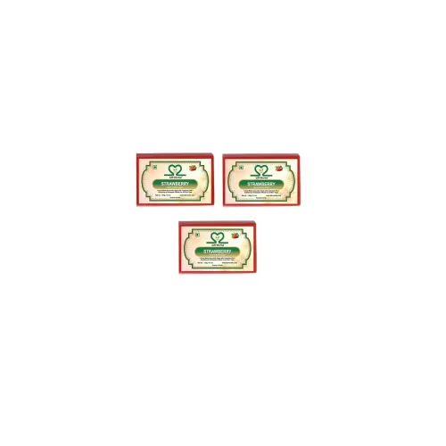 Image of Strawberry Soap (Pack of 3 x 125 g)