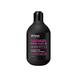 Streax Craft Repair Shampoo, 275 ml for women I For Dry and Damaged Hair I Repair With Pro Vitamin B-5 I