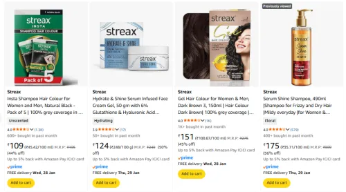 Image of Streax Hair Products Upto 58% Discount