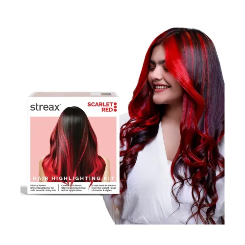 Image of Streax Hair Colour Highlight Kit Scarlet Red - Pack of 1