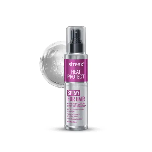 Image of Streax Heat Protectant Spray for Hair - 100 ml, Hair Styling Spray for Women & Men I Heat Protection Spray from heat|Hea