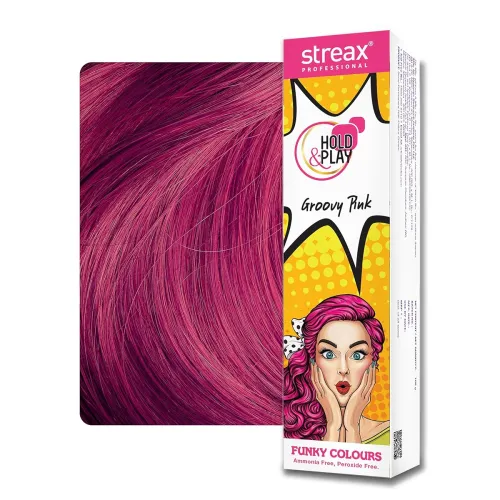 Image of Streax Hold & Play Groovy Pink Hair Color (100g)
