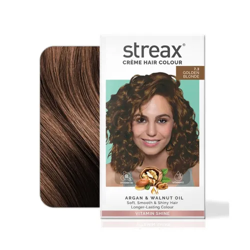 Image of Streax Permanent Hair Colour (7.3 Golden Blonde, 120 ml)