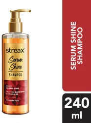 Streax Serum Shine Shampoo, for Frizzy & Dry Hair to control frizz, Smooth & Shiny Hair (240 ml)