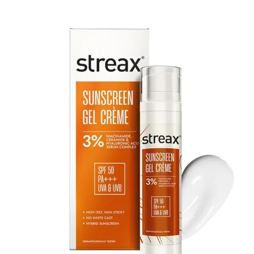 Image of Streax Sunscreen Gel Crème SPF 50 PA+++, 50g 