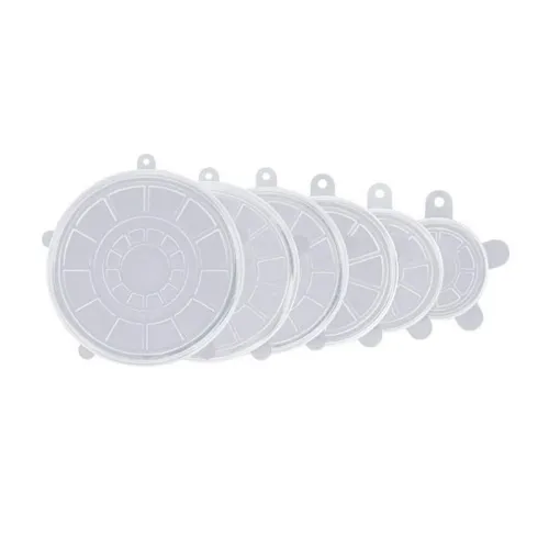 Image of Stretchable Silicone Reusable Lid For Utensils, Bowls, Dishes,Plates Jars,