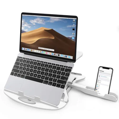 Image of STRIFF Adjustable Laptop Stand macbook stand Patented Riser Ventilated Portable Foldable gaming laptop stand Compatible 