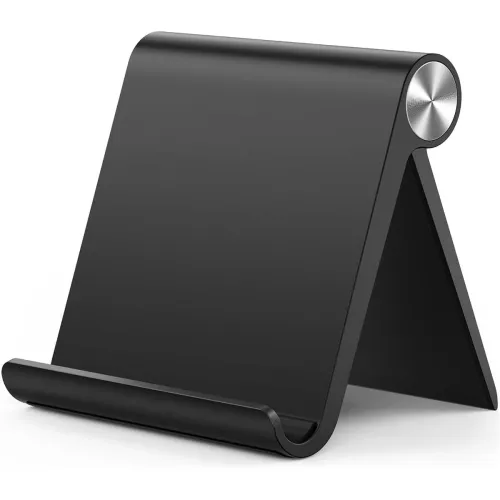 Image of STRIFF Multi Angle Tablet Tabletop Stand. Holder for iPhone, Android, Samsung, OnePlus, Xiaomi. Portable, Foldable Stand