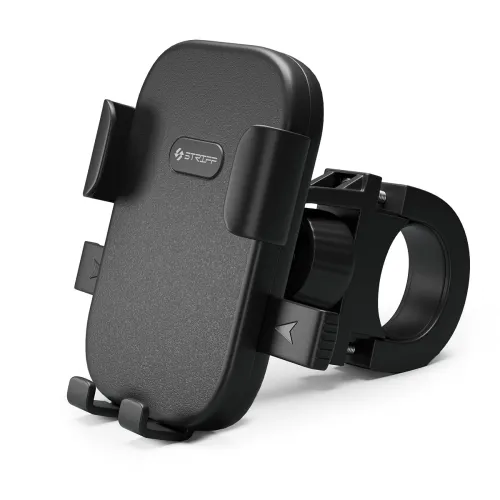 Image of STRIFF UltraMount Bike Mobile Holder with Push Button Release, Adjustable Height, 360° Rotation, One-Hand Lock, Anti-Sha