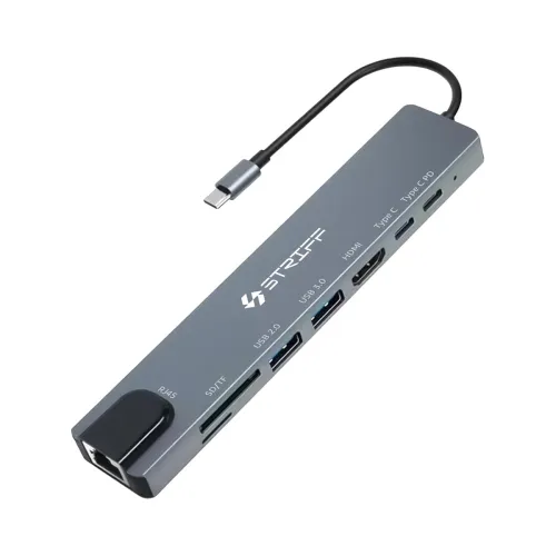 Image of STRIFF 8‑in‑1 USB C Multiport Hub Type C Adapter