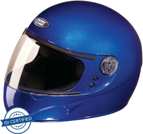 Image of STUDDS Chrome Super Motorbike Helmet (Flame Blue)