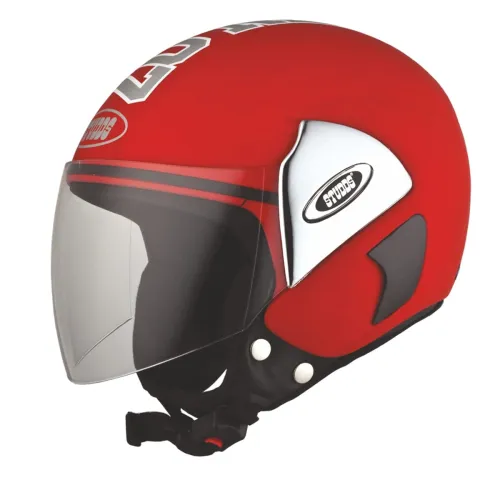 Image of Studds CUB 07 Open Face Helmet (Red, L)