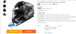 STUDDS DRIFTER-D1 Motorbike Helmet  (BLACK N4)
