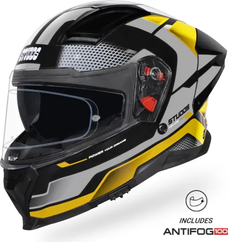Image of STUDDS Helios Asphalt Full Face Helmet with Dual Visor