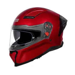 STUDDS Helios ISI and DOT Certified Full Face Helmet  (Cherry RED - L)