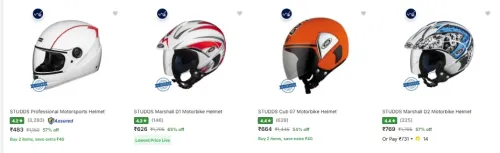 Image of STUDDS Helmet For Men at minimum 51% Discount