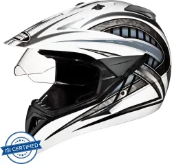 STUDDS Motocross D2 with Visor Motorbike Helmet