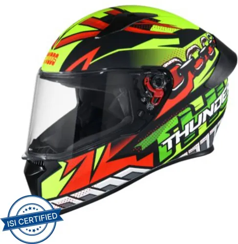 Image of STUDDS THUNDER D5 Motorbike Helmet  (Matt Black Red N5)