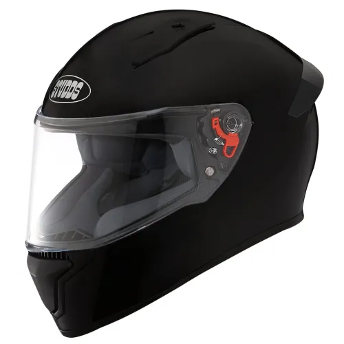 Image of Studds Thunder Full Face Helmet with Clear Visor (Black L)