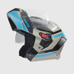 Studds Trooper Dv D1 Isi and Dot Certified Matt Finish Flip-Up Full Face Motorcycling Helmet for Men and Women with Inne