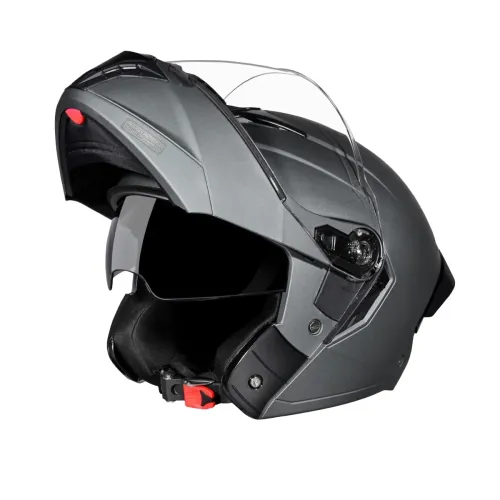 Image of STUDDS Trooper ISI and DOT Certified Matt Finish Flip-up Full Face Helmet for Men and Women with Inner Sun Visor (Matt G