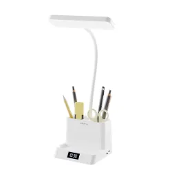 Xech 4-in-1 Study Lamp with Digital Clock, Pen Stand & Phone Holder