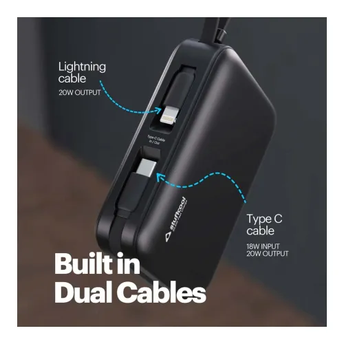 Image of Stuffcool Maverick Mini 20,000mAh Powerbank with 20W Built-in Lightning 