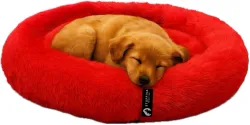 Stuffiva PBREDOVS S Pet Bed (Oval Shaped Faux Fur PET Bed for Dogs, Kittens and Cats | Washable ,Comfortable)
