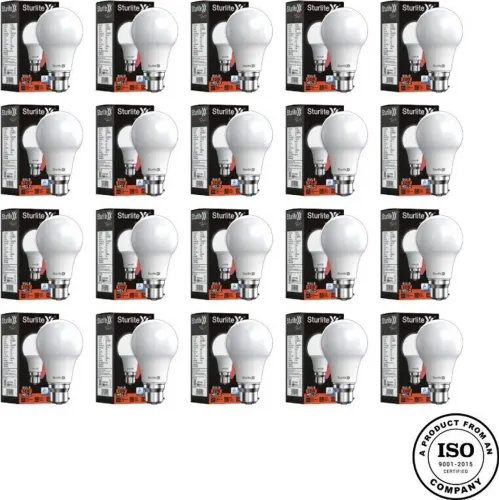 Image of sturlite 10 W Basic Standard B22 D LED Bulb (White, Pack of 20)