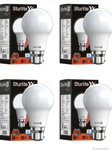 Image of sturlite 10 W Basic Standard B22 D LED Bulb (White, Pack of 4)