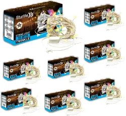 Sturlite 46 LEDs 10 m Yellow Steady Bulb Rice Lights (Pack of 8)