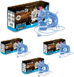 Sturlite 46 LEDs 10 m Blue Flickering, Steady Bulb Rice Lights (Pack of 4)