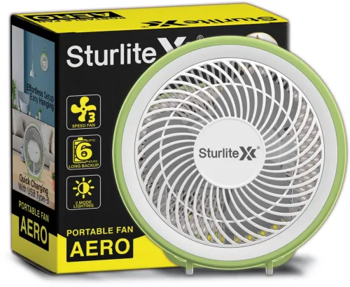 Image of Sturlite Aero 12W Mini Portable Table Fan + Lamp