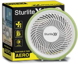 Sturlite Aero 12W Mini Portable Table Fan + Lamp