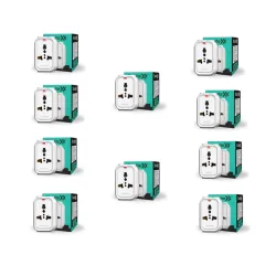 Sturlite Alyx 3 Pin Plug| 2-Pin & 3-Pin Socket| Universal AC Travel Adapter| Strong Polycarbonate Body Socket| Compact C