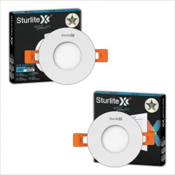 Sturlite Eco LYF 4W Round LED Downlight (Cool White, Pack of 2)