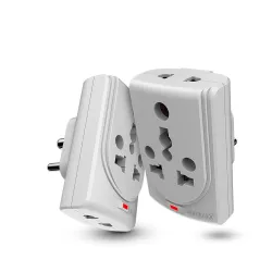 Sturlite Konvert Multiplug| 6-16 Amp| 2-Pin & 3-Pin Socket| Universal AC Travel Adapter| Premium Polycarbonate Body Socket| Compact Converter Plug for Travel, Home & Office Use - Pack of 1