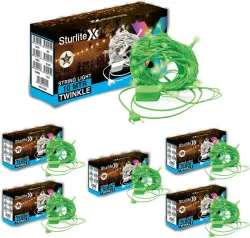 Sturlite 46 LEDs 10 m Green Flickering, Steady Bulb Rice Lights (Pack of 6)
