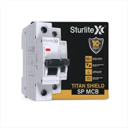 Sturlite Titan Shield 25A Single Pole MCB| Overload & Surge Protection| 10-Year Warranty| Durable Polycarbonate Housing|