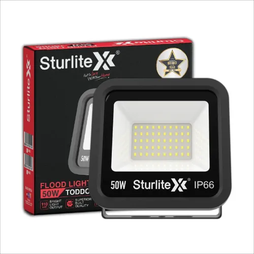 Image of Sturlite Toddo 50 W LED Flood Light| Cool White 6500K Color Temperature LED Lamp| IP66 Waterproof Surge Protection Focus