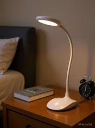 Sturlite Zeron 5W Rechargeable LED|(3 in 1) Dimmable Light|(3_28) Hr Backup Table Lamp (19 cm, White)