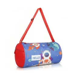 Stylbase Kids Duffle Travel Bag | Durable Lightweight Polyester Sports & Gym Kids Luggage Carry Bag for Boys & Girls | Travelling Bag for Swimming, Dance, School & Weekend Trips (Space boy,....