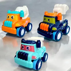 Stylbase Pull Back Construction Truck Toy Set (Pack of 3)
