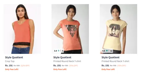 Image of Style Quotient Women's Top Starting At ₹191